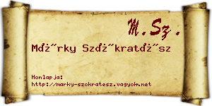 Márky Szókratész névjegykártya